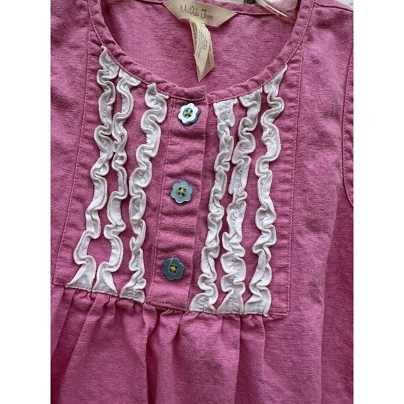 Matilda Jane Sleeveless Linen Cotton Shift Dress Girl’s Size 10 Pink - Picture 3 of 6